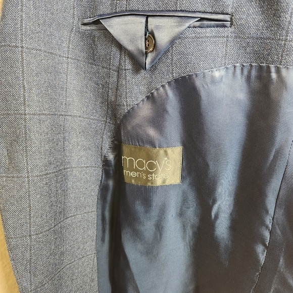 Lauren Ralph Lauren Mens Navy Glen Plaid 2 Button Blazer |46L| - Picture 5 of 10